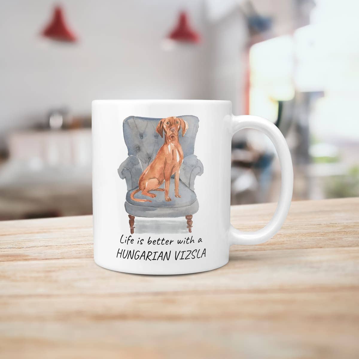 Life is better with a Hungarian Vizsla dog mug (Illustrated collection) 6 Life is better with a Hungarian Vizsla dog mug (Illustrated collection) - Image 5