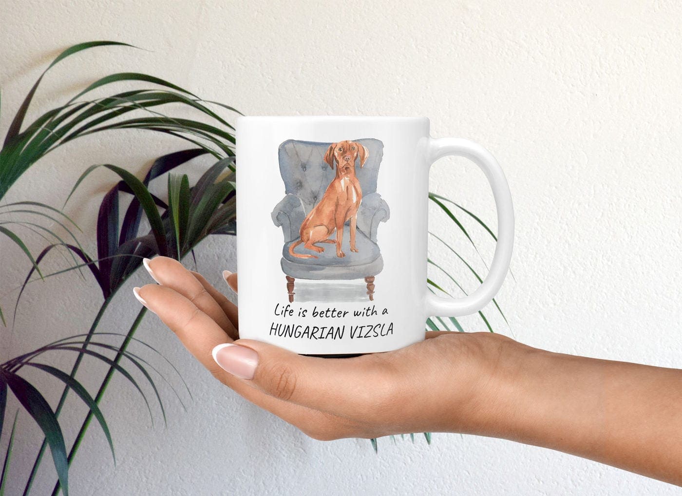 Life is better with a Hungarian Vizsla dog mug (Illustrated collection) 3 Life is better with a Hungarian Vizsla dog mug (Illustrated collection) - Image 2