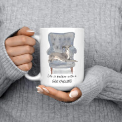 Life is better with a Italian greyhound dog mug (Illustrated collection) 13 Life is better with Italian greyhound 15oz jumper front