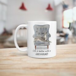 Life is better with a Italian greyhound dog mug (Illustrated collection) 15 Life is better with Italian greyhound Designs handle left kitchen