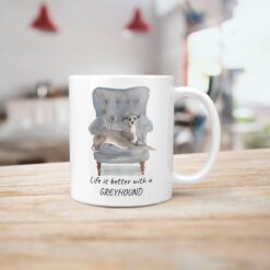 Life is better with a Italian greyhound dog mug (Illustrated collection) 14 Life is better with Italian greyhound Designs handle right kitchen