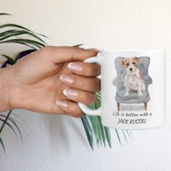 Life is better with Jack Russel Designs hand holding plant