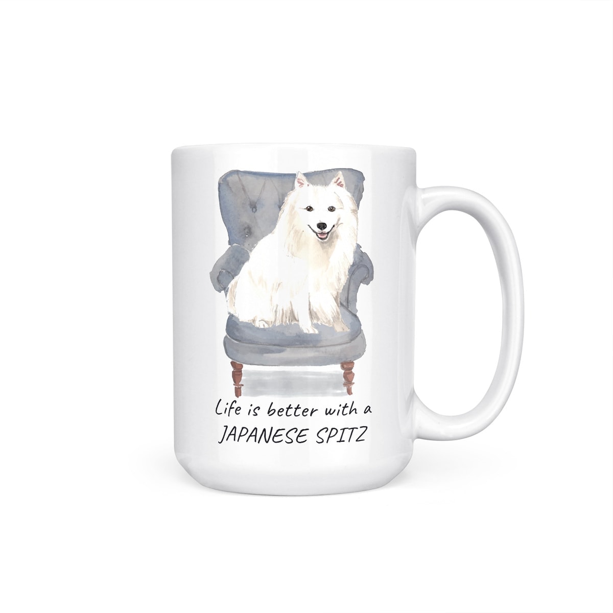 Life is better with a Japanese Spitz dog mug (Illustrated collection) 10 Life is better with a Japanese Spitz dog mug (Illustrated collection) - Image 9