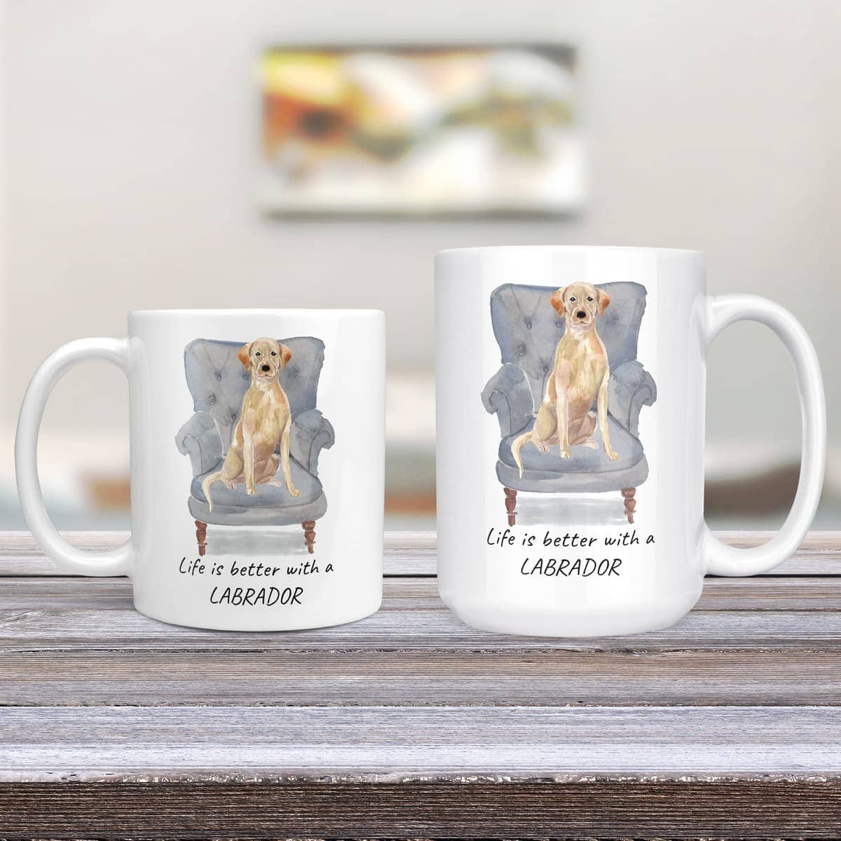 Life is better with a Labrador retriever dog mug (Illustrated collection) 4 Life is better with a Labrador retriever dog mug (Illustrated collection) - Image 3