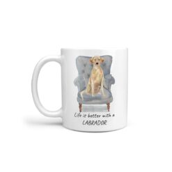 Life is better with a Labrador retriever dog mug (Illustrated collection)
