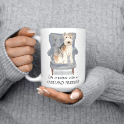 Life is better with a Lakeland Terrier dog mug (Illustrated collection) 13 Life is better with Lakeland Terrier 15oz jumper front