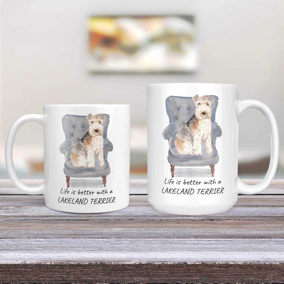 Life is better with a Lakeland Terrier dog mug (Illustrated collection) 4 Life is better with a Lakeland Terrier dog mug (Illustrated collection) - Image 3