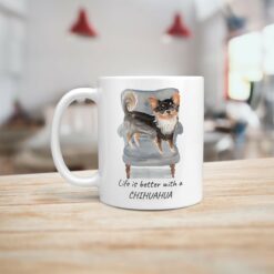 Life is better with Long Haired Chihuahua Designs handle left kitchen