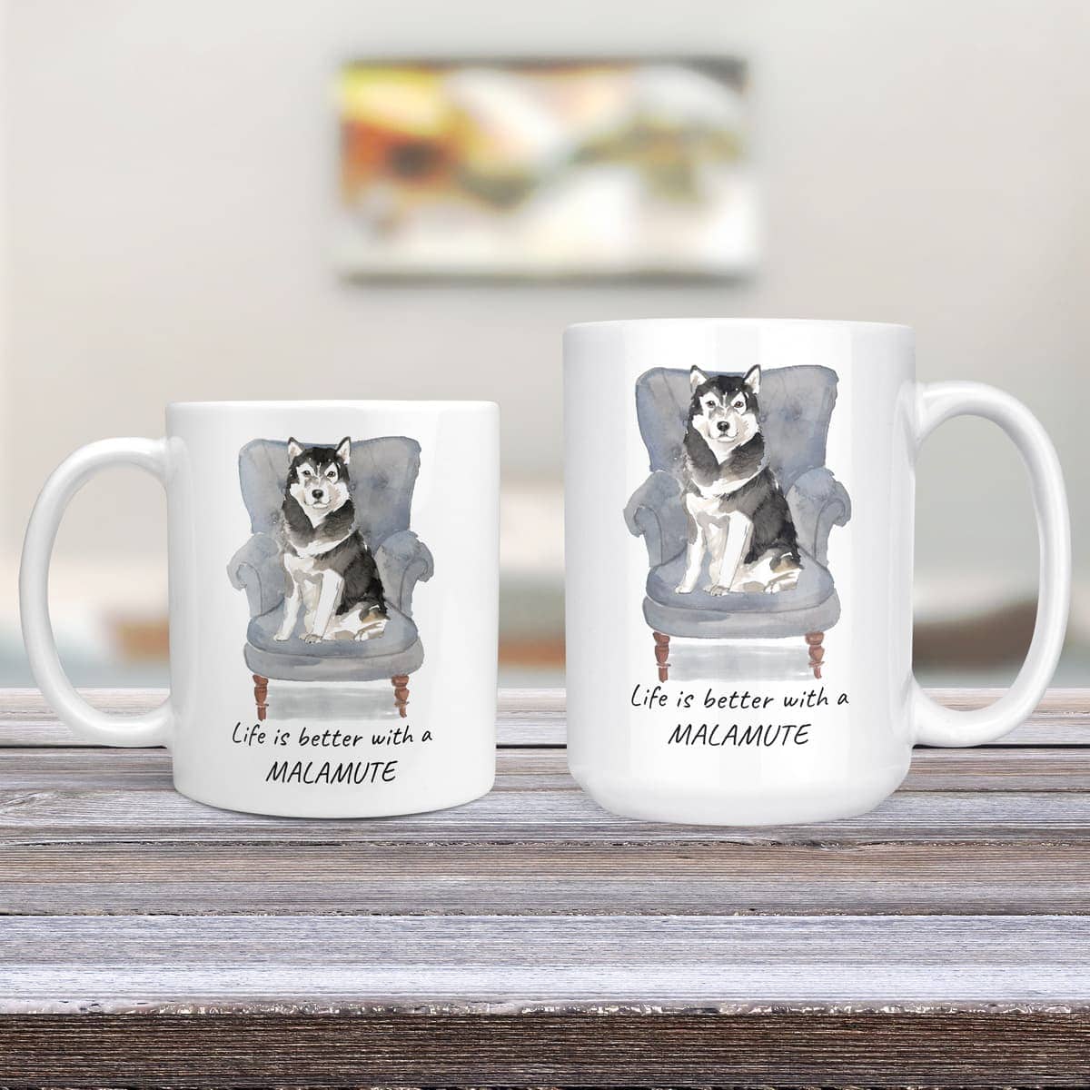 Life is better with a Malamute dog mug (Illustrated collection) 4 Life is better with a Malamute dog mug (Illustrated collection) - Image 3