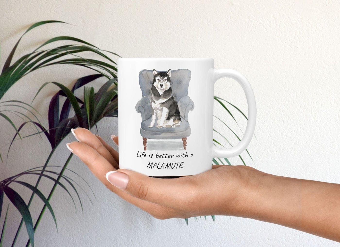 Life is better with a Malamute dog mug (Illustrated collection) 3 Life is better with a Malamute dog mug (Illustrated collection) - Image 2