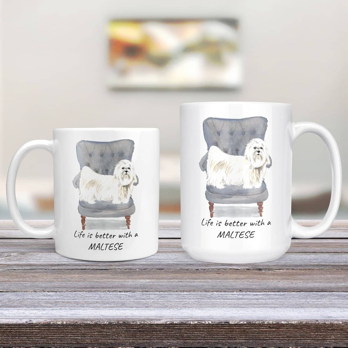 Life is better with a Maltese dog mug (Illustrated collection) 4 Life is better with a Maltese dog mug (Illustrated collection) - Image 3
