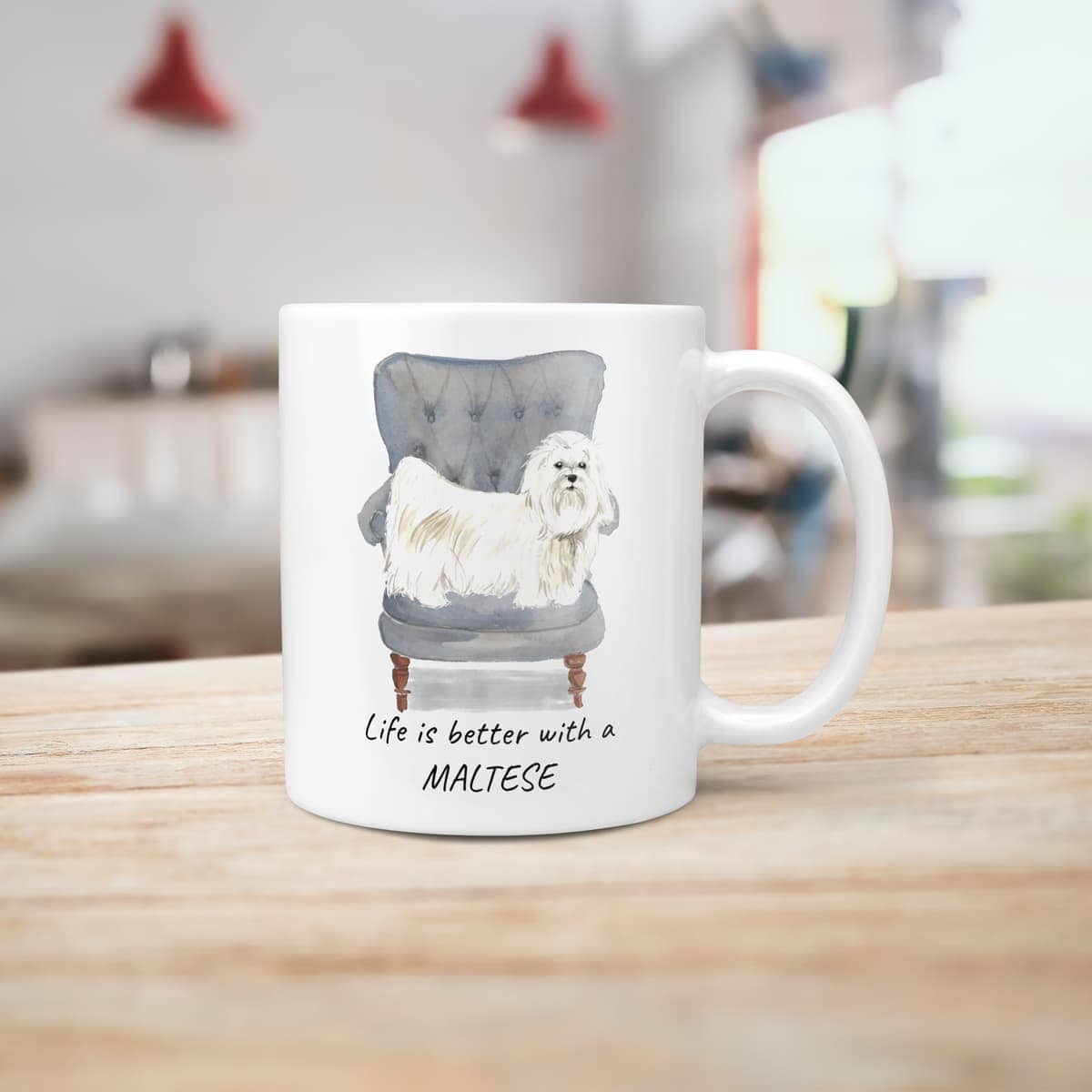 Life is better with a Maltese dog mug (Illustrated collection) 6 Life is better with a Maltese dog mug (Illustrated collection) - Image 5
