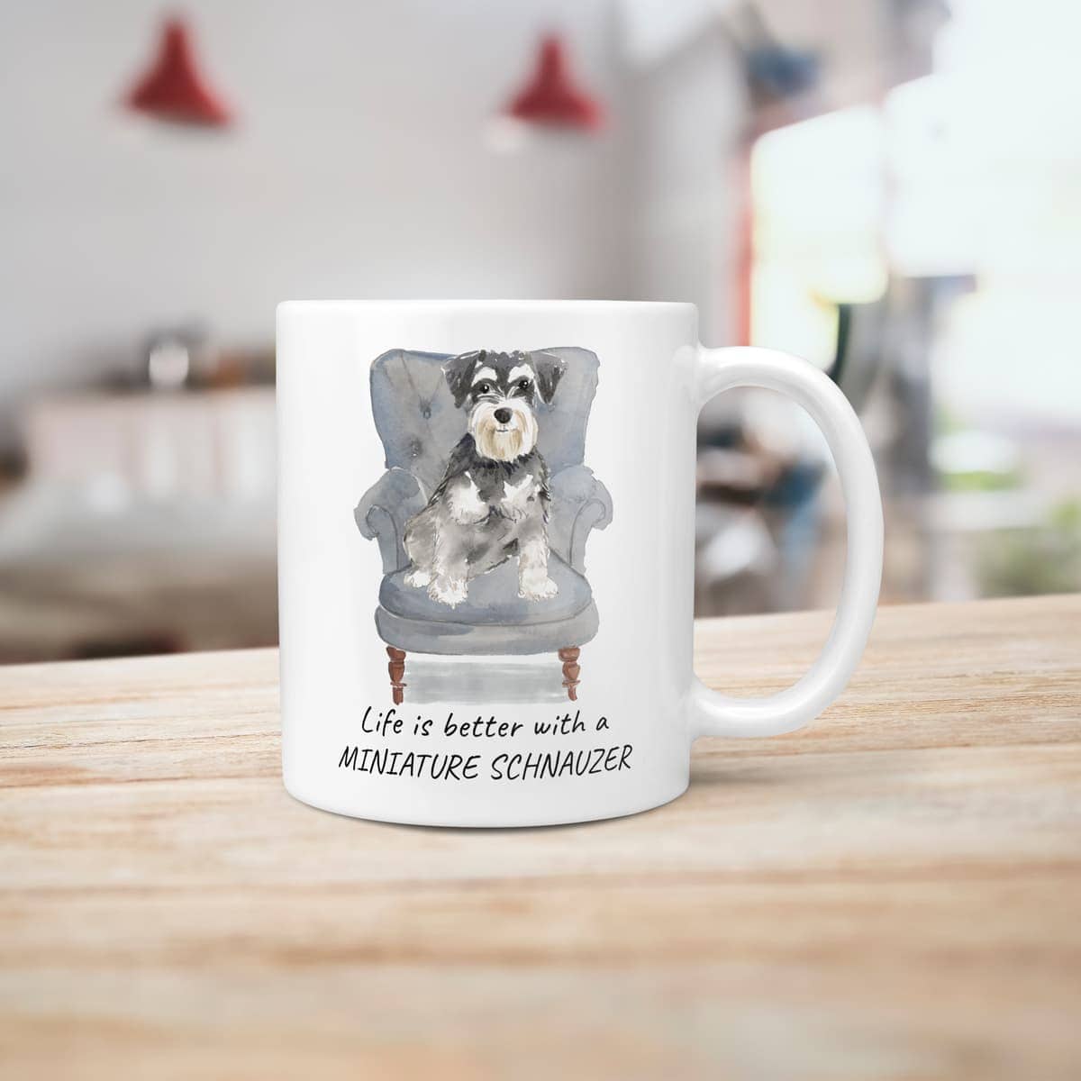 Life is better with a Miniature Schnauzer dog mug (Illustrated collection) 6 Life is better with a Miniature Schnauzer dog mug (Illustrated collection) - Image 5