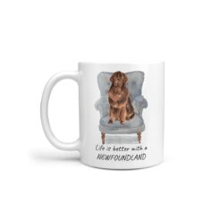 Life is better with a Newfoundland dog mug (Illustrated collection)