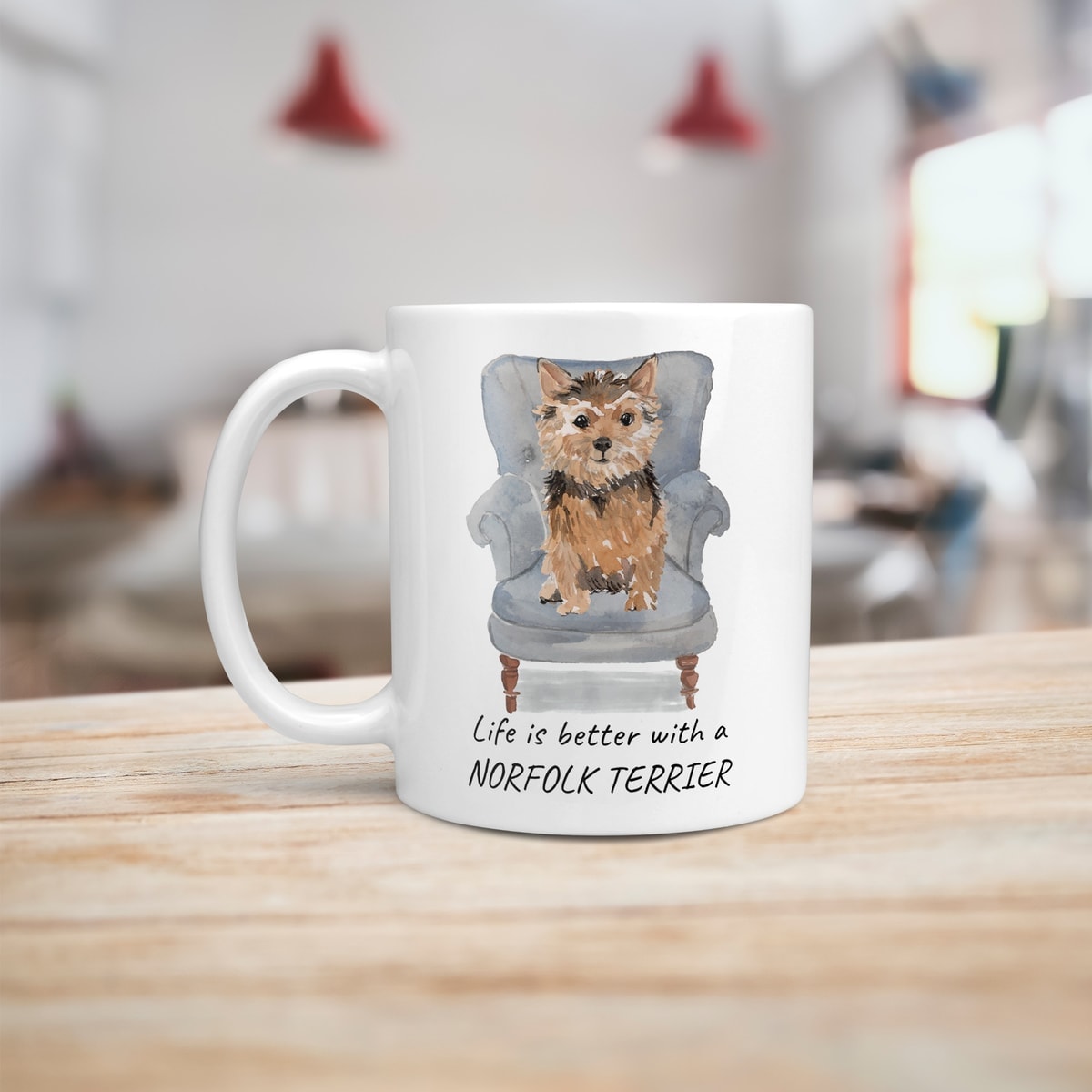 Life is better with a Norfolk Terrier dog mug (Illustrated collection) 7 Life is better with a Norfolk Terrier dog mug (Illustrated collection) - Image 6
