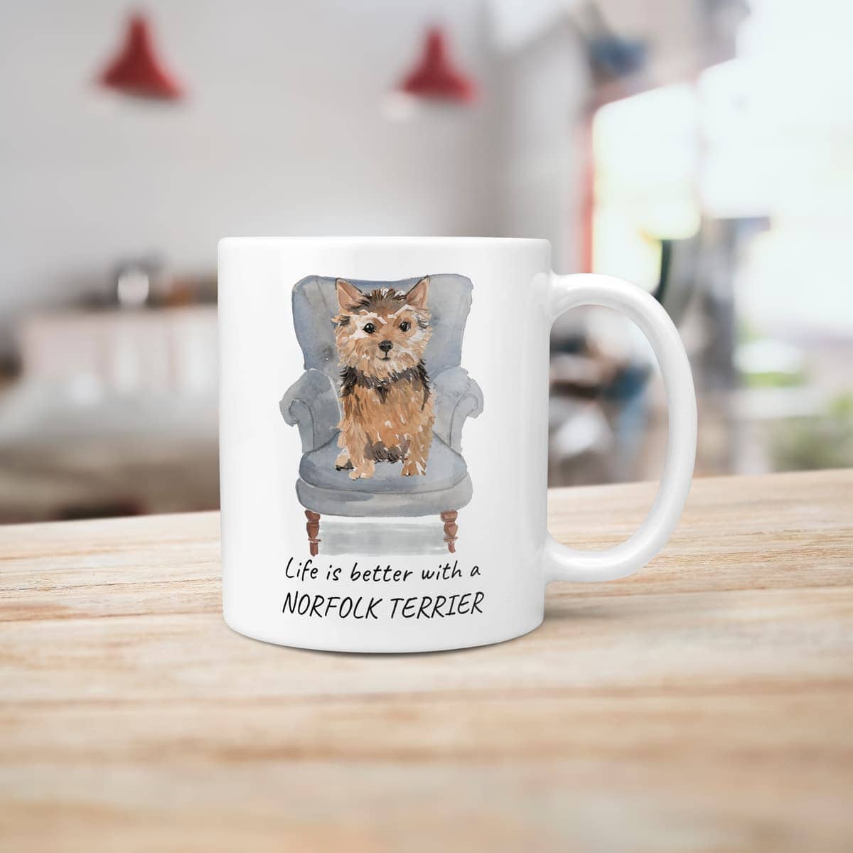 Life is better with a Norfolk Terrier dog mug (Illustrated collection) 6 Life is better with a Norfolk Terrier dog mug (Illustrated collection) - Image 5