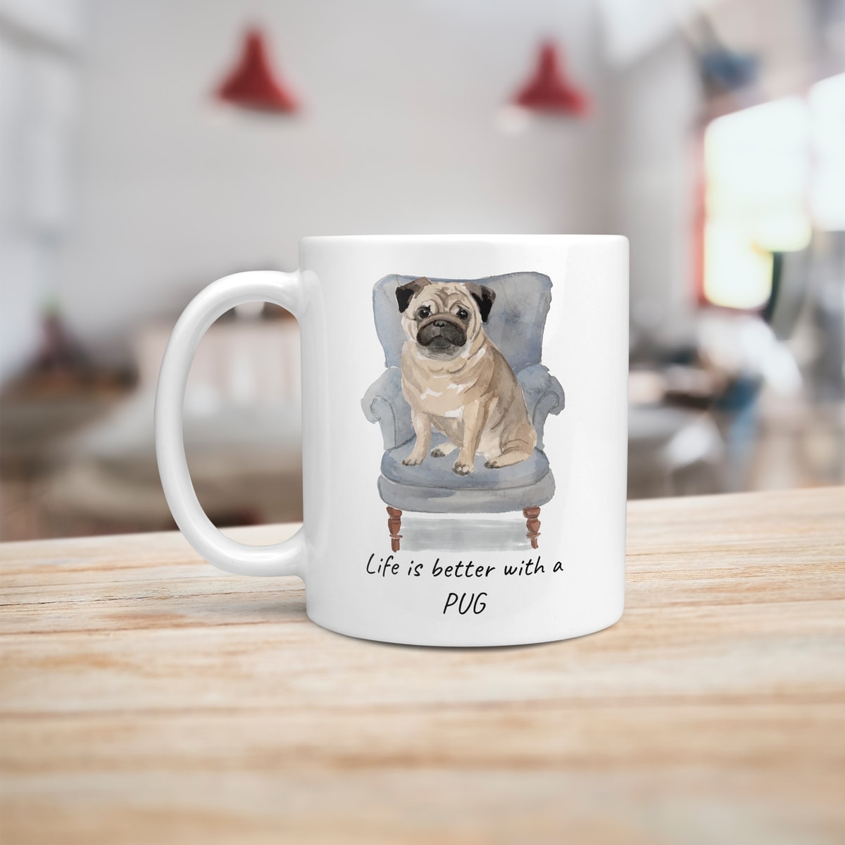 Life is better with a Pug dog mug (Illustrated collection) 7 Life is better with a Pug dog mug (Illustrated collection) - Image 6