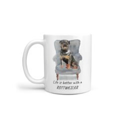 Life is better with a Rottweiler dog mug (Illustrated collection)