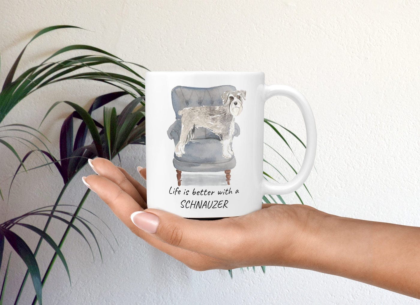 Life is better with a Schnauzer dog mug (Illustrated collection) 3 Life is better with a Schnauzer dog mug (Illustrated collection) - Image 2