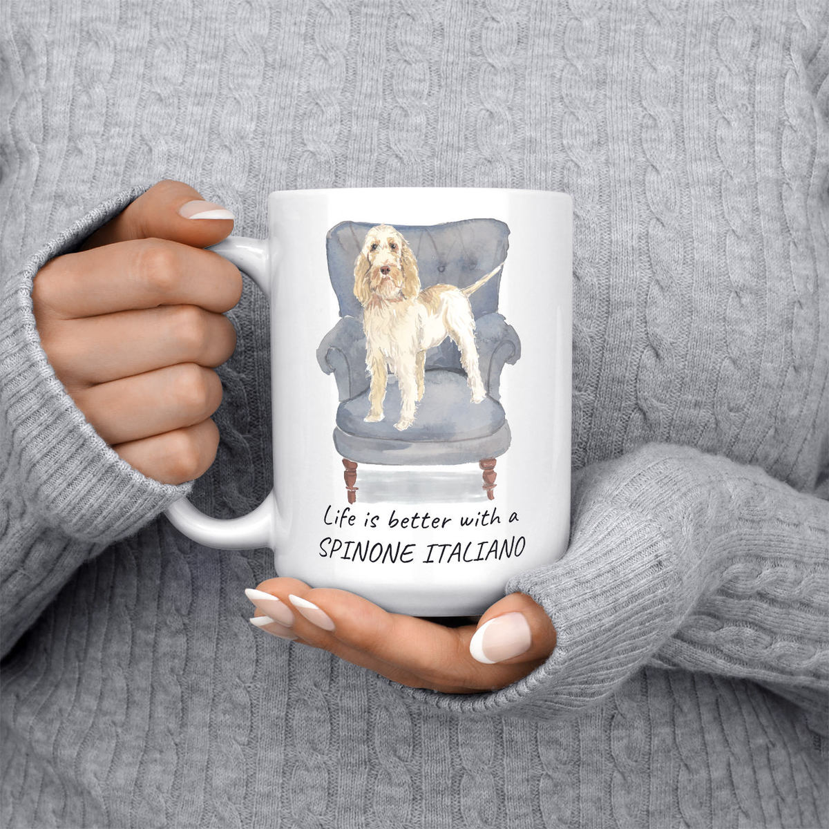 Life is better with a Spinone Italiano dog mug (Illustrated collection) 5 Life is better with a Spinone Italiano dog mug (Illustrated collection) - Image 4