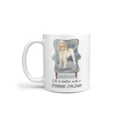 Life is better with a Spinone Italiano dog mug (Illustrated collection)