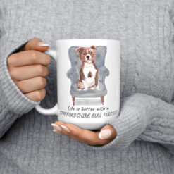 Life is better with a Staffordshire Bull Terrier dog mug (Illustrated collection) 13 Life is better with Staffordshire Bull Terrier 15oz jumper front