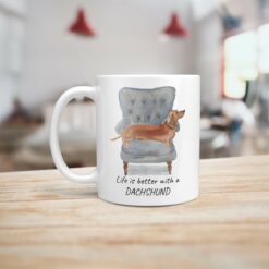 Life is better with Tan Dachshund Designs handle left kitchen