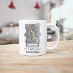 Life is better with a Weimaraner dog mug (Illustrated collection) 14 Life is better with Weimaraner Designs handle right kitchen