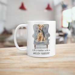 Life is better with Welsh Terrier Designs handle left kitchen
