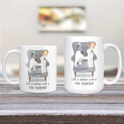 Life is better with a Wire Haired Fox Terrier dog mug (Illustrated collection) 12 Life is better with a Wire Haired Fox Terrier dog mug (Illustrated collection) - Image 3
