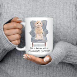 Life is better with champagne cockapoo 15oz jumper front
