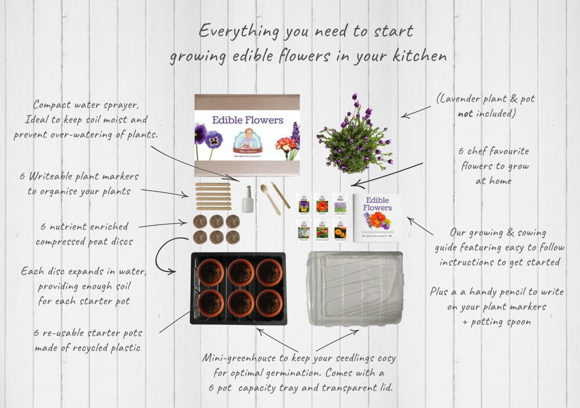 top down kit edible flowers