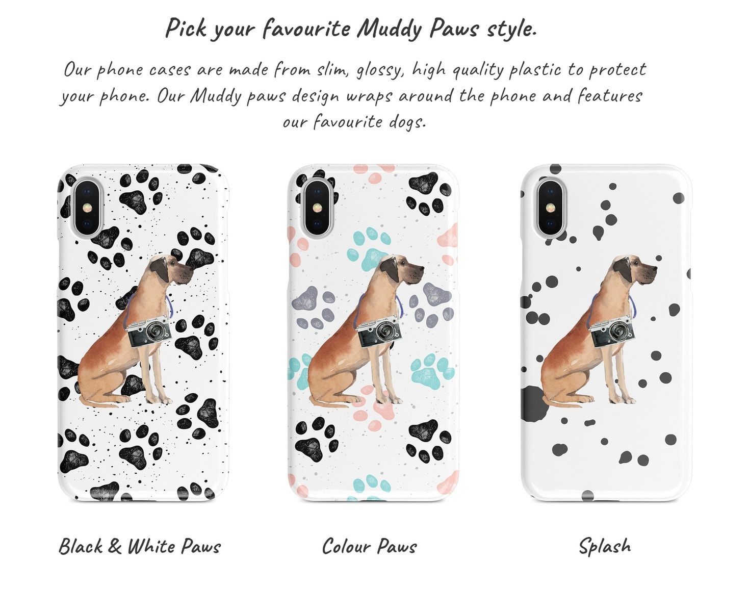 Great Dane Muddy Paws phone case. 3 muddy styles for your Iphone 15 Pro Max, Iphone 14, 13, 12 to 6 & Samsung Galaxy S23 Ultra, S22, S21 to S6. 6 Great Dane Muddy Paws phone case. 3 muddy styles for your Iphone 15 Pro Max, Iphone 14, 13, 12 to 6 & Samsung Galaxy S23 Ultra, S22, S21 to S6. - Image 4