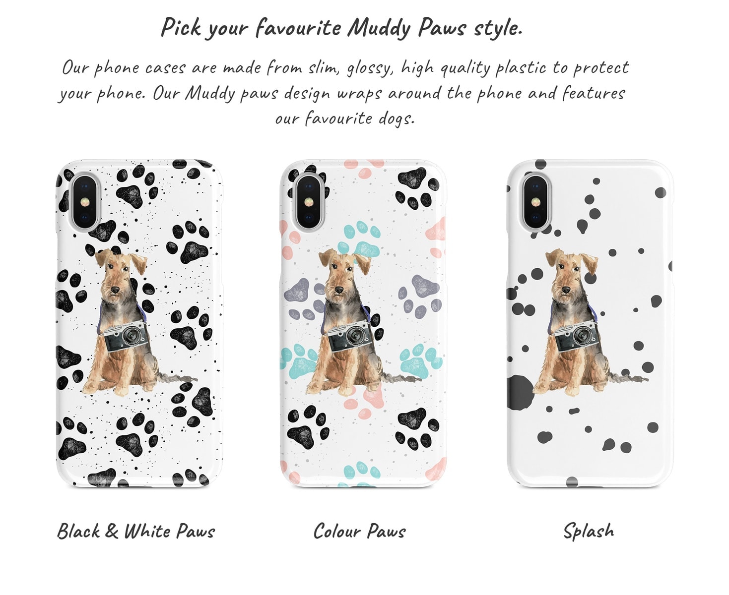 Welsh Terrier Muddy Paws phone case. 3 muddy styles for your Iphone 15 Pro Max, Iphone 14, 13, 12 to 6 & Samsung Galaxy S23 Ultra, S22, S21 to S6. 6 Welsh Terrier Muddy Paws phone case. 3 muddy styles for your Iphone 15 Pro Max, Iphone 14, 13, 12 to 6 & Samsung Galaxy S23 Ultra, S22, S21 to S6. - Image 4