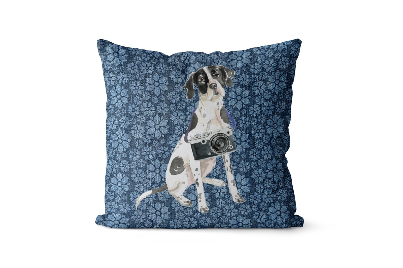 English Pointer dog Inspired Denim Style Throw Pillow Cushion - Travel collection 10 English Pointer dog Inspired Denim Style Throw Pillow Cushion - Travel collection - Image 9