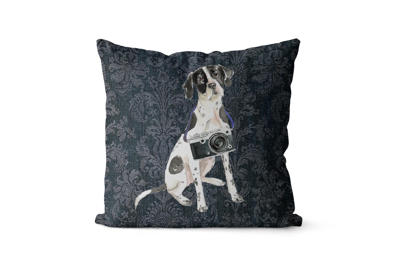 English Pointer dog Inspired Denim Style Throw Pillow Cushion - Travel collection 9 English Pointer dog Inspired Denim Style Throw Pillow Cushion - Travel collection - Image 8