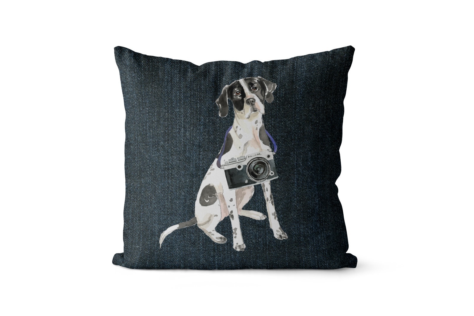 English Pointer dog Inspired Denim Style Throw Pillow Cushion - Travel collection 8 English Pointer dog Inspired Denim Style Throw Pillow Cushion - Travel collection - Image 7