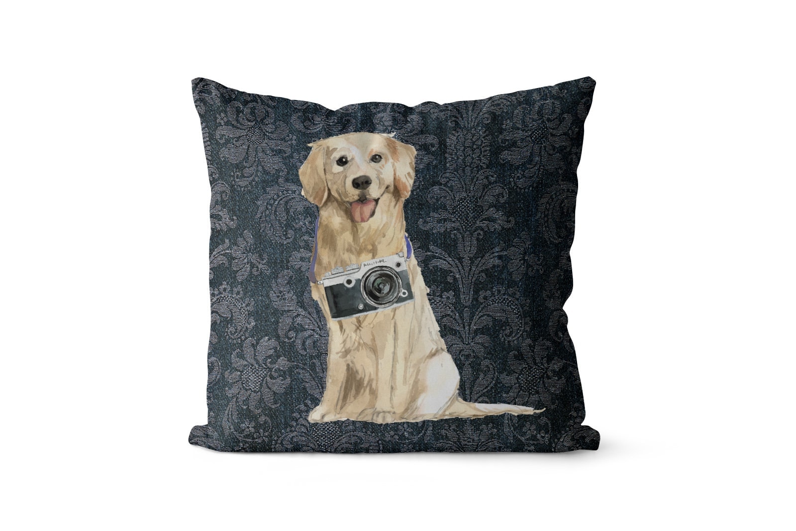 Golden Retriever dog Inspired Denim Style Throw Pillow Cushion - Travel collection 10 Golden Retriever dog Inspired Denim Style Throw Pillow Cushion - Travel collection - Image 8