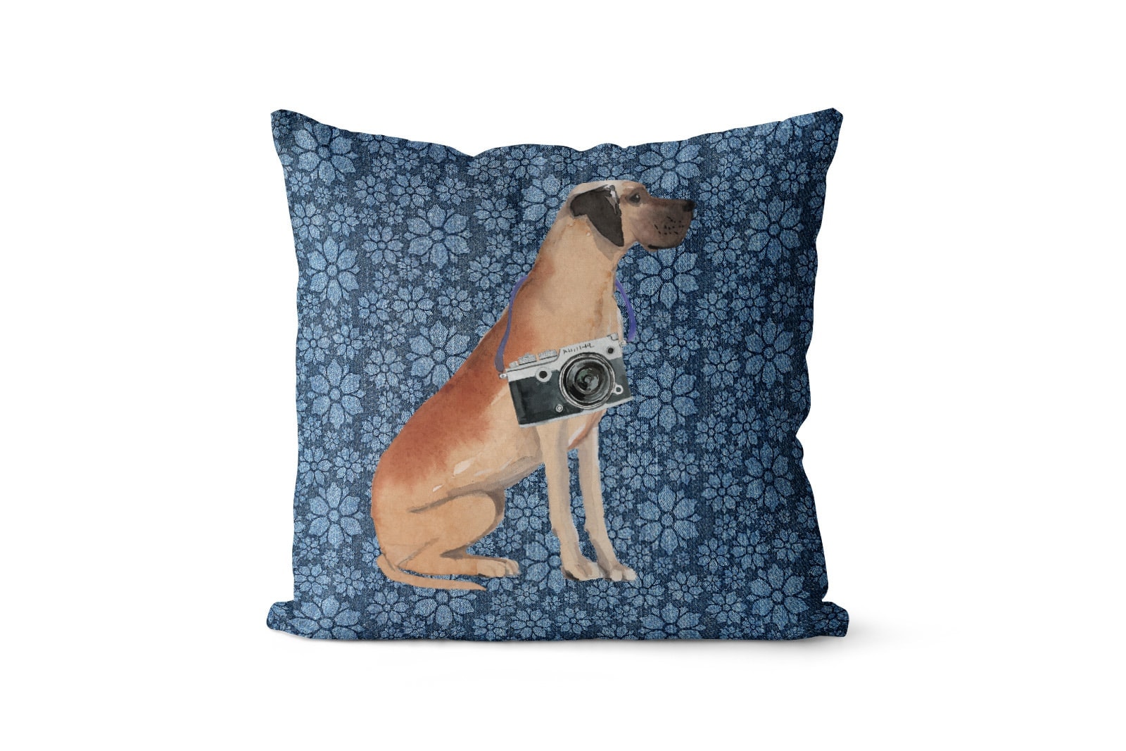 Great Dane dog Inspired Denim Style Throw Pillow Cushion - Travel collection 10 Great Dane dog Inspired Denim Style Throw Pillow Cushion - Travel collection - Image 9