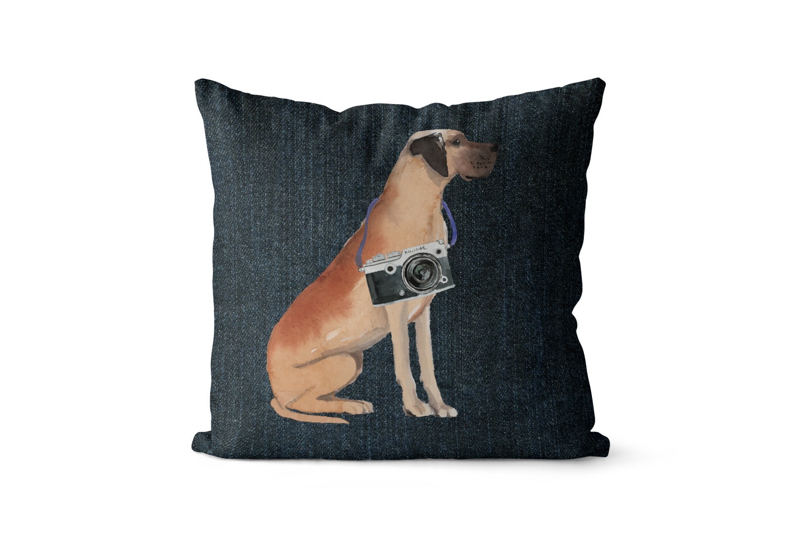Great Dane dog Inspired Denim Style Throw Pillow Cushion - Travel collection 8 Great Dane dog Inspired Denim Style Throw Pillow Cushion - Travel collection - Image 7