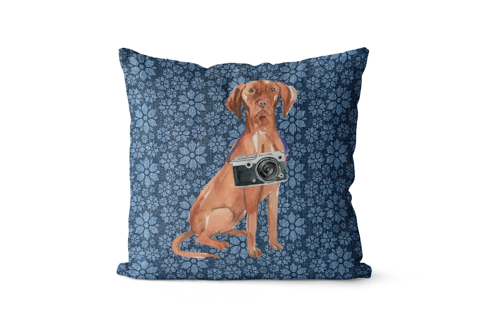 Hungarian Vizsla dog Inspired Denim Style Throw Pillow Cushion - Travel collection 10 Hungarian Vizsla dog Inspired Denim Style Throw Pillow Cushion - Travel collection - Image 9