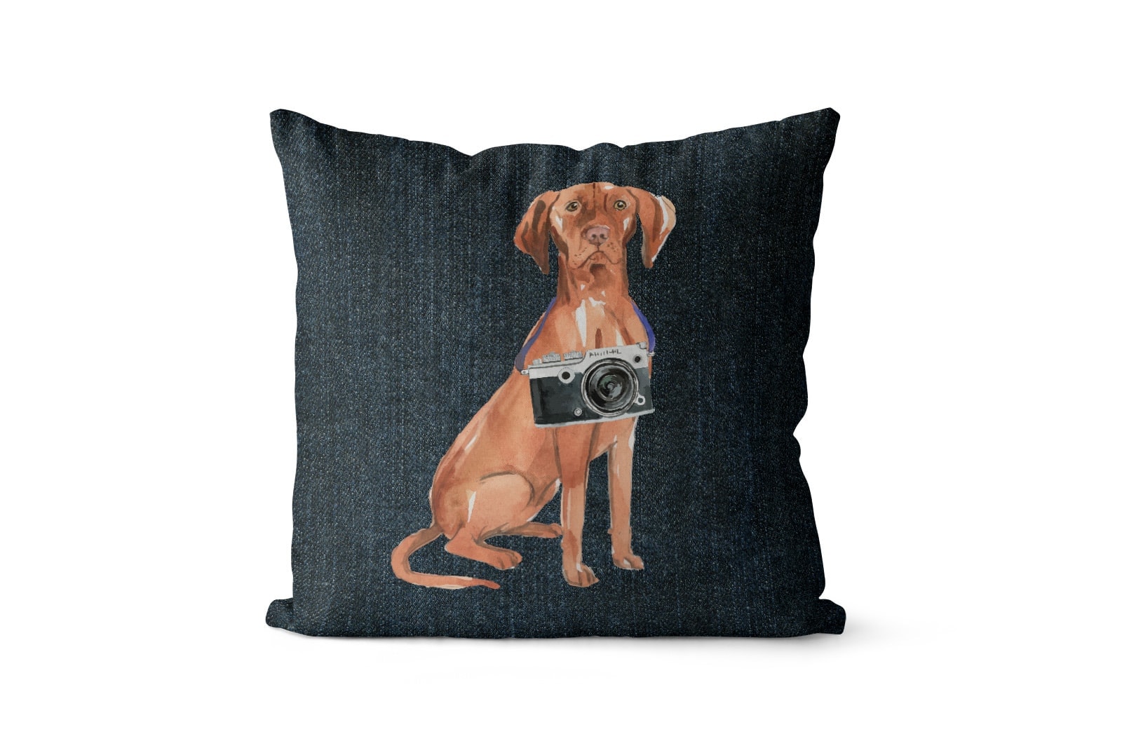 Hungarian Vizsla dog Inspired Denim Style Throw Pillow Cushion - Travel collection 8 Hungarian Vizsla dog Inspired Denim Style Throw Pillow Cushion - Travel collection - Image 7