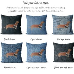 Adventure is out there cushion Tan Dachshund variations