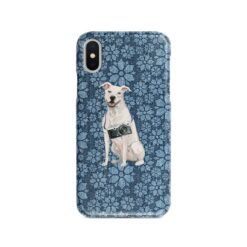 American Staffordshire terrier Denim phone case. 6 Denim styles for your Iphone 15 Pro Max, Iphone 14, 13, 12 to 6 & Samsung Galaxy S23 Ultra, S22, S21 to S6. 11 adventure dogs case denim american staffordshire terrier daisy denim front view