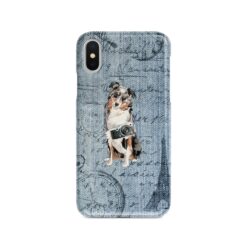 Australian Shepherd Denim phone case. 6 Denim styles for your Iphone 15 Pro Max, Iphone 14, 13, 12 to 6 & Samsung Galaxy S23 Ultra, S22, S21 to S6.