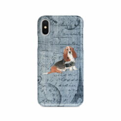 Basset Hound Denim phone case. 6 Denim styles for your Iphone 15 Pro Max, Iphone 14, 13, 12 to 6 & Samsung Galaxy S23 Ultra, S22, S21 to S6.