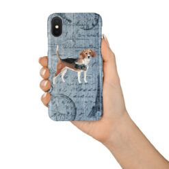 Beagle Denim phone case. 6 Denim styles for your Iphone 15 Pro Max, Iphone 14, 13, 12 to 6 & Samsung Galaxy S23 Ultra, S22, S21 to S6. 15 adventure dogs case denim beagle faded ephemera denim in hand