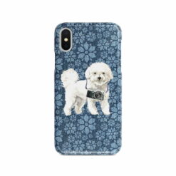 adventure dogs case denim bichon frise daisy denim front view