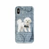 Bichon Frise Denim phone case. 6 Denim styles for your Iphone 15 Pro Max, Iphone 14, 13, 12 to 6 & Samsung Galaxy S23 Ultra, S22, S21 to S6.
