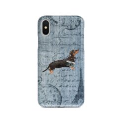 Black & Tan Dachshund Denim phone case. 6 Denim styles for your Iphone 15 Pro Max, Iphone 14, 13, 12 to 6 & Samsung Galaxy S23 Ultra, S22, S21 to S6.